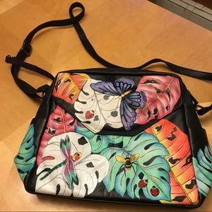 Beautiful Anuschka Artwork:Lovely Leaves Crossbody
